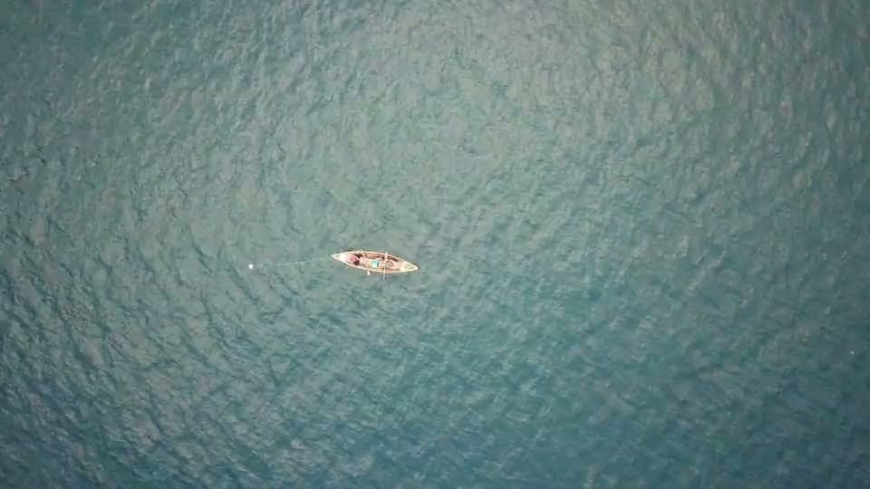 Coastal waters seen from above